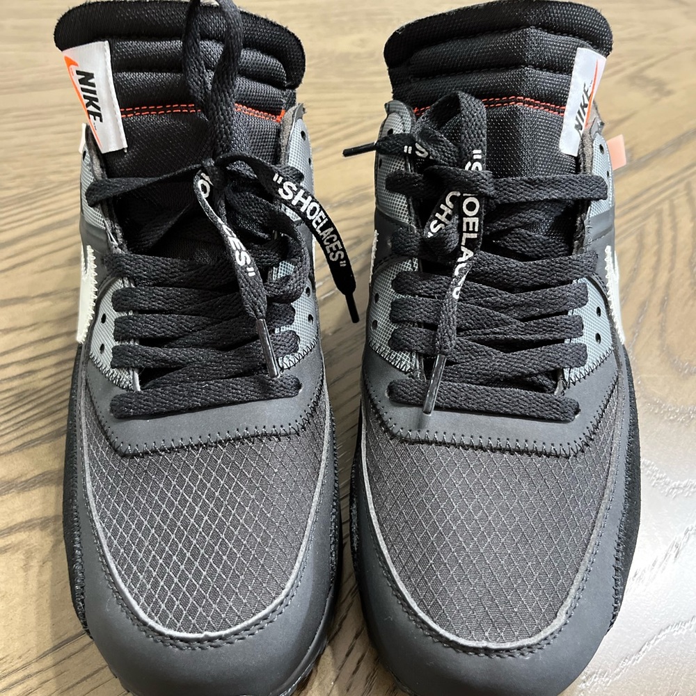 Men’s Nike X Off-White Collection. Air Max 90. size 9.5. Brand New.
